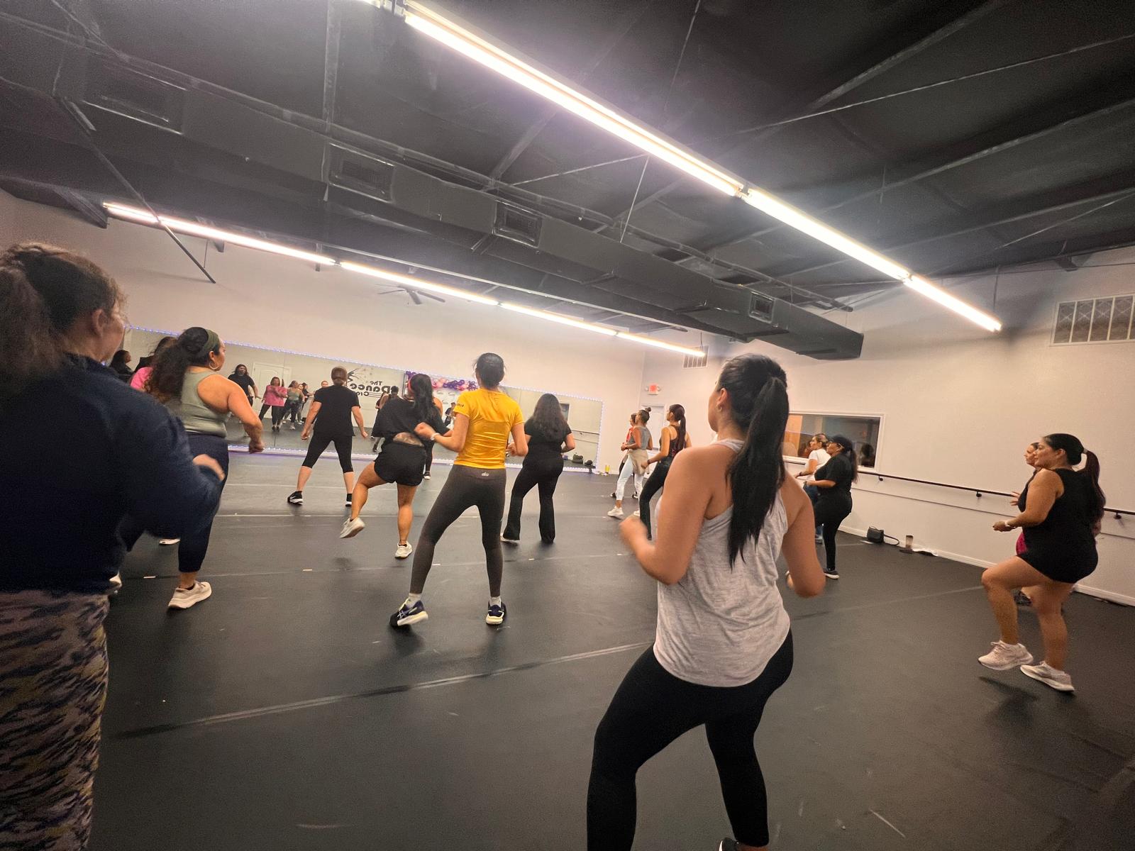 Students dancing